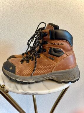 Vasque St. Elias FG GTX Hiking Boots Brown Leather Size 7